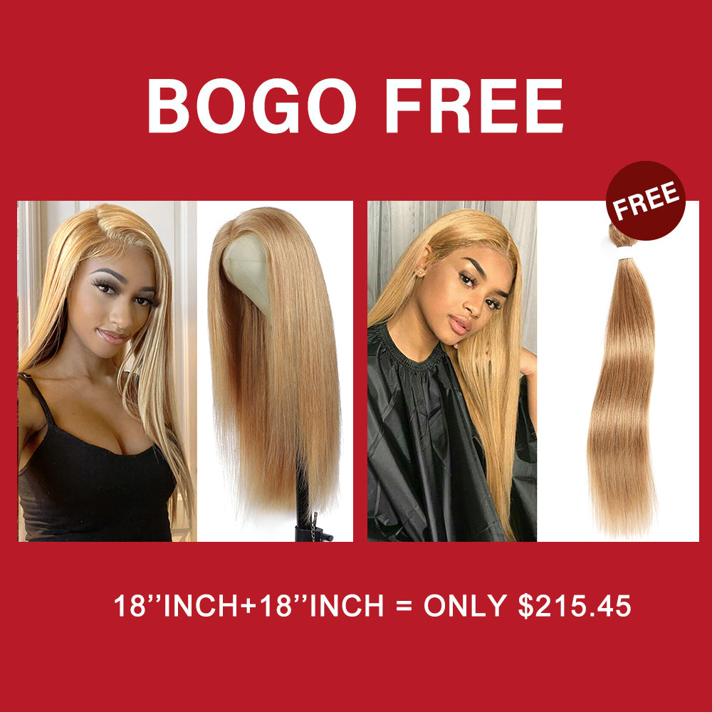 Buy 1 Get 1 Free Straight Lace Front Wig And Straight bundle Bulk Sale With Gifts