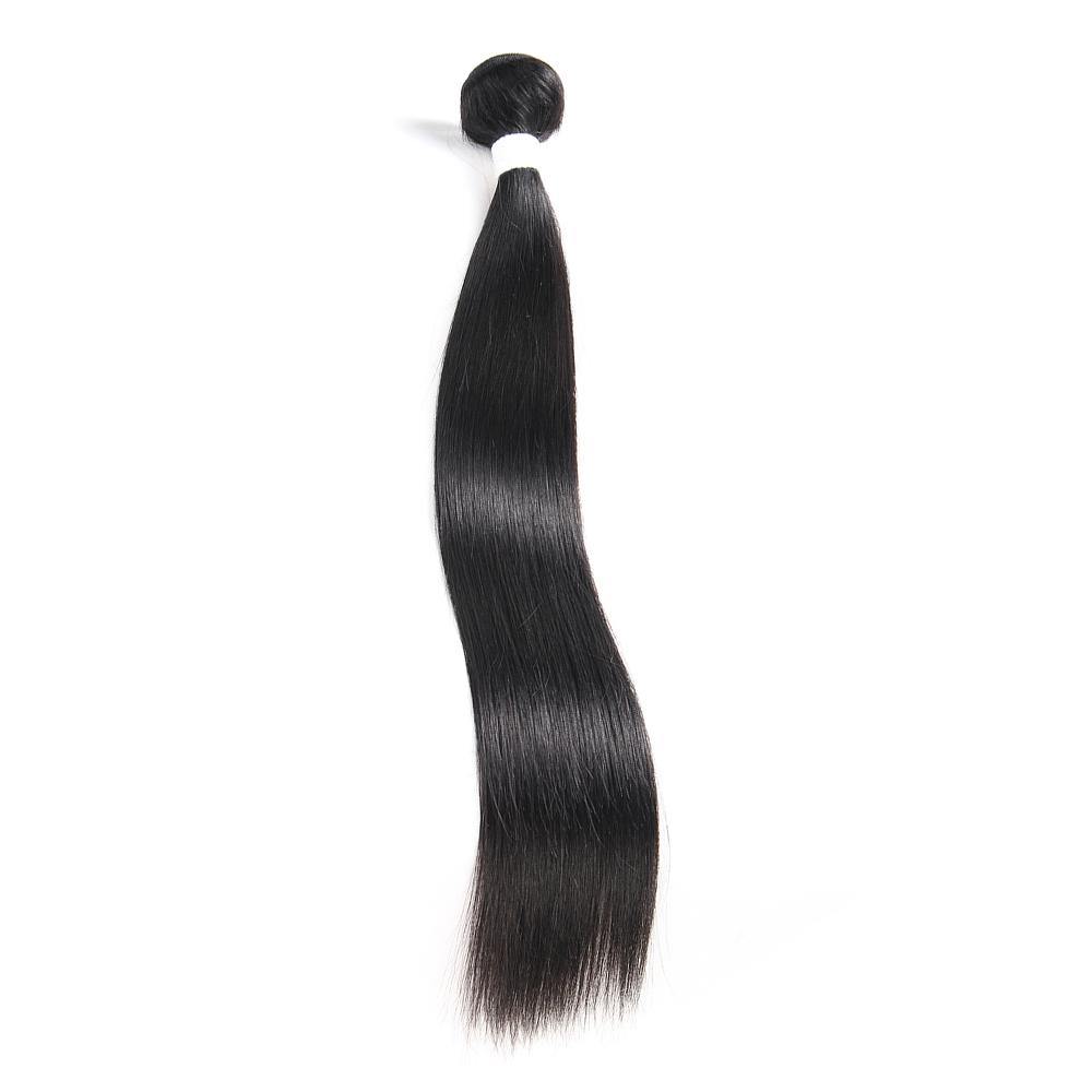 Colored 100% Human Hair Weave Straight Hair Bundle 8-26 inch (1B) (2611591839844)