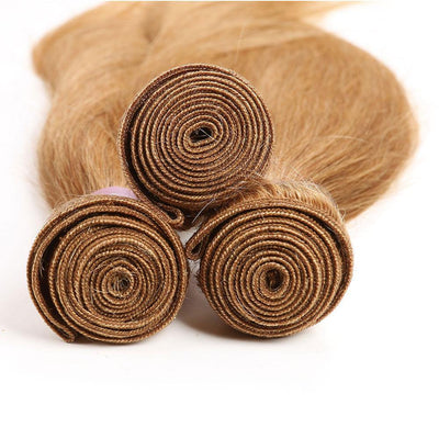 Colored 100% Human Hair Weave Straight 3 Hair Bundles 8-26 inch (27) (2612585398372)