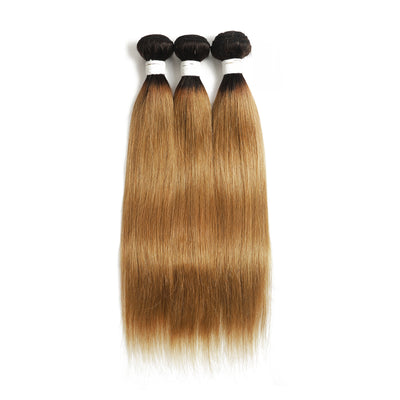 Straight Ombre 27 Three Human Hair Bundles 8''-26'' (4249234538566)