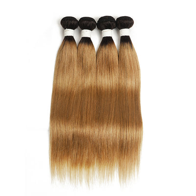 Straight Ombre 27 Four Human Hair Bundles 8''-26'' (4249236340806)