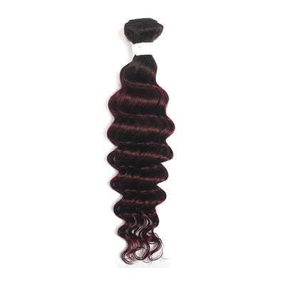 Ombre Maroon Red Deep Wave Hair Bundle (T1B/99J) (4337332420678)