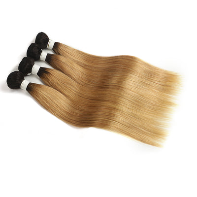 Straight Ombre 27 Four Human Hair Bundles 8''-26'' (4249236340806)