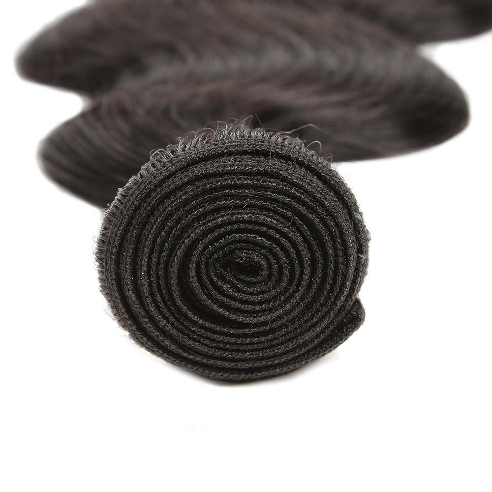 Colored 100% Human Hair Weave Body Hair Bundle 8-26 inch (1B) (2611910901860)