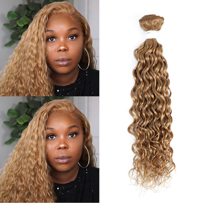 Kemy Hair Water Wave Honey Blonde Human Hair Bundles One Bundle