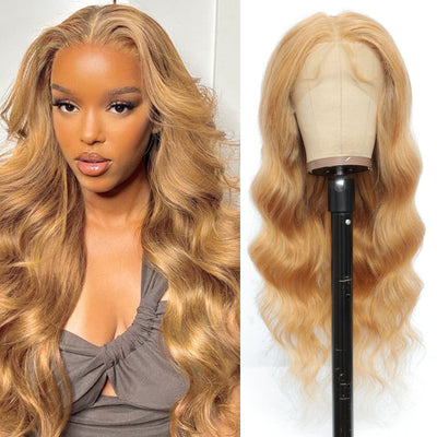 Body Wave Honey Blonde 13X6 Human Hair Lace Frontal Wig