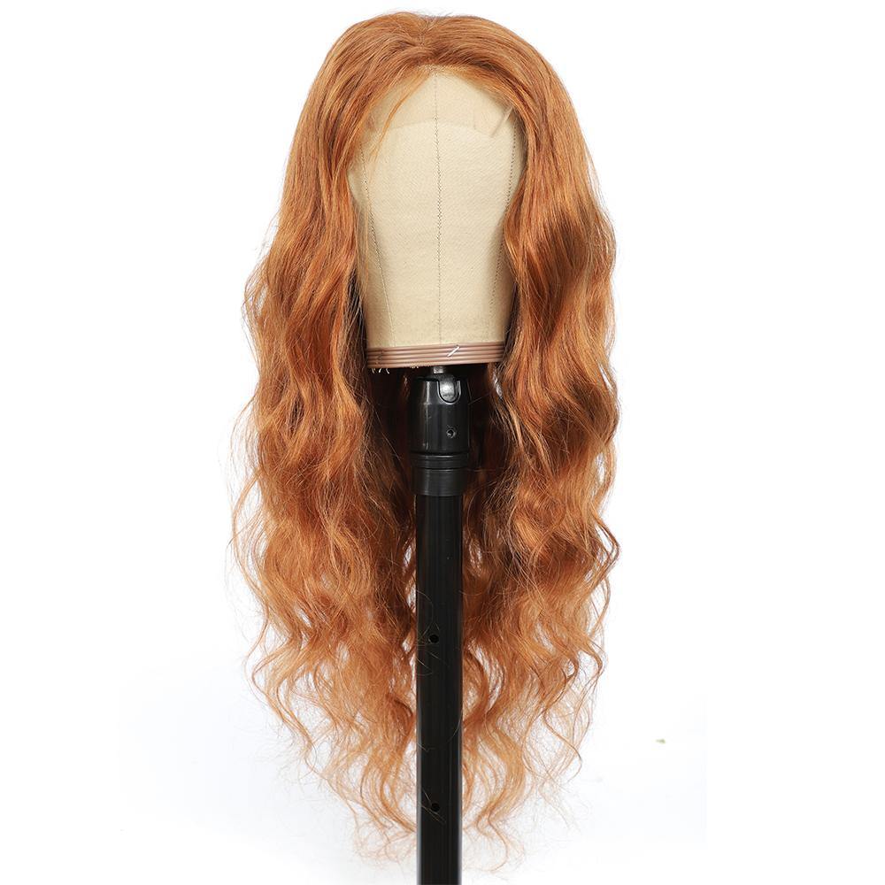 Kemy Hair Custom Brown Body Wave Human Hair 4X4 Lace Closure wigs 16''-28''(30) - Kemy Hair