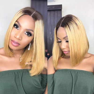 Kemy Hair Custom ombre 27 Bob Human Hair Lace Front wigs 10''-16'' - Kemy Hair