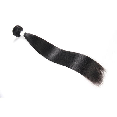 Colored 100% Human Hair Weave Straight Hair Bundle 8-26 inch (1B) (2611591839844)