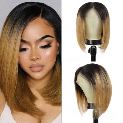 Kemy Hair Custom ombre 27 Bob Human Hair 13X4 Lace Front wigs 8''-14''