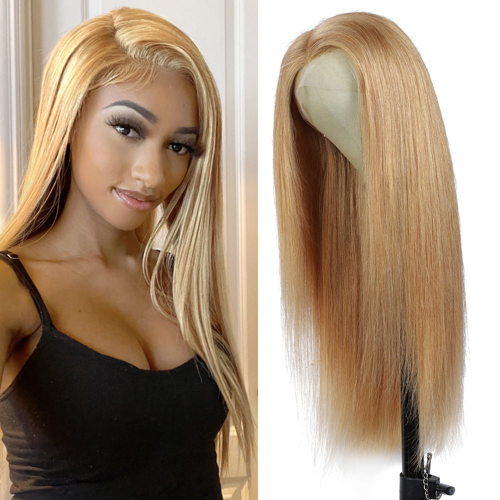 Flash Sale $149 Get A Straight Honey Blonde Lace Frontal wig