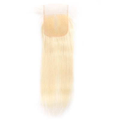Straight 613 Blond Remy Human Hair 4×4 Free/Middle Part Lace Closure(8''-20'') (4448578338886)