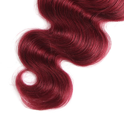 Kemy Hair Burgundy Body Wave Human Hair Weave Bundles 3 Bundle Deals