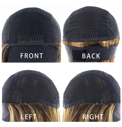 Kinky Curly Human Hair Headband Wig Ombre Honey Blonde (14''-26'')(T1B/27)