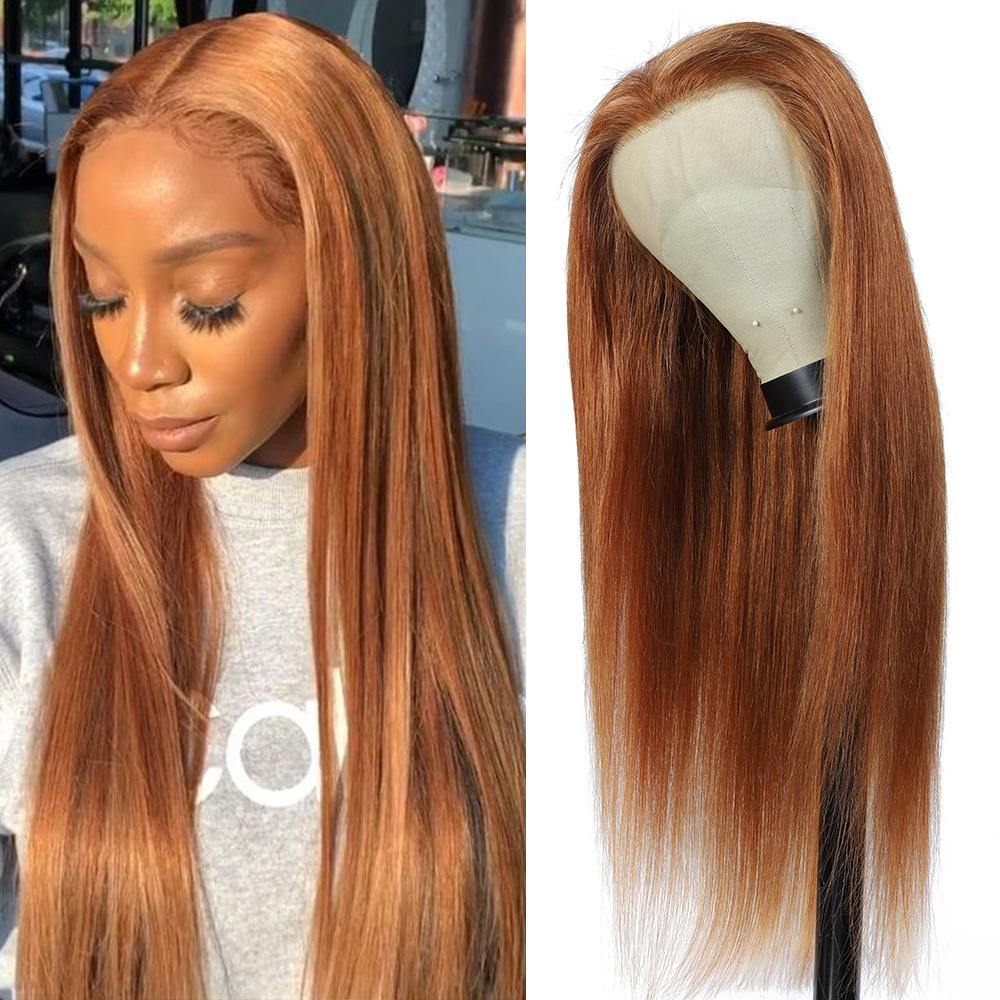 Kemy Hair Custom Brown Human Hair 13x4 Lace Front wigs 24  display picture 2
