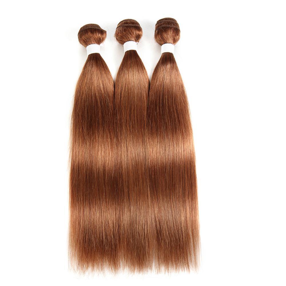 Colored 100% Human Hair Weave Straight 3 Hair Bundles 8-26 inch (30) (2622386700388)