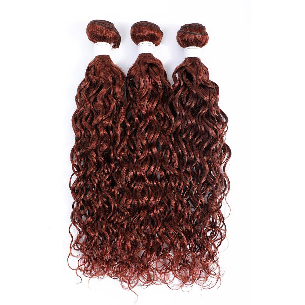 Kemy Hair Auburn Red 3 Human Hair Bundles Water Wave (33#) - Kemy Hair