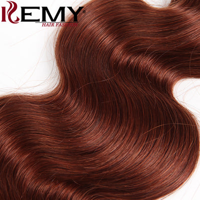 Kemy Hair Auburn Cooper Red Body Wave Four Human Hair Four Hair Bundles