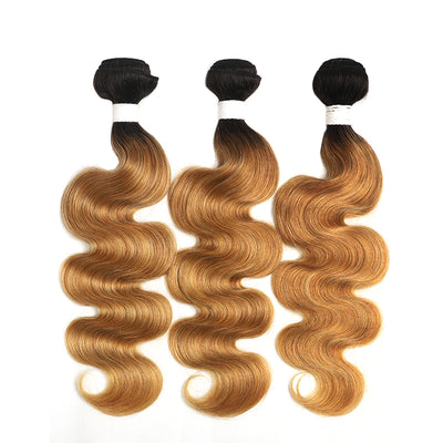 Ombre 27 Body Wave Three Human Hair Bundles 8''-26'' (4249214976070)