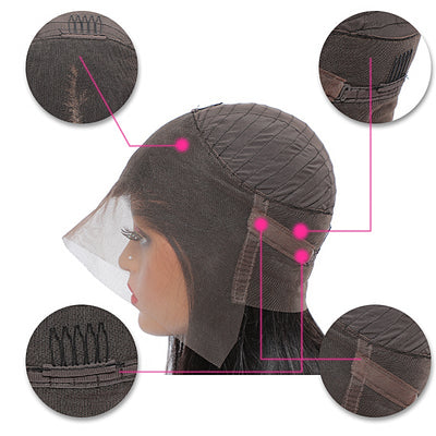Flash Sale Stright 360 Lace Frontal Natural Color 180% Density Pre-plucked Human Hair Wigs
