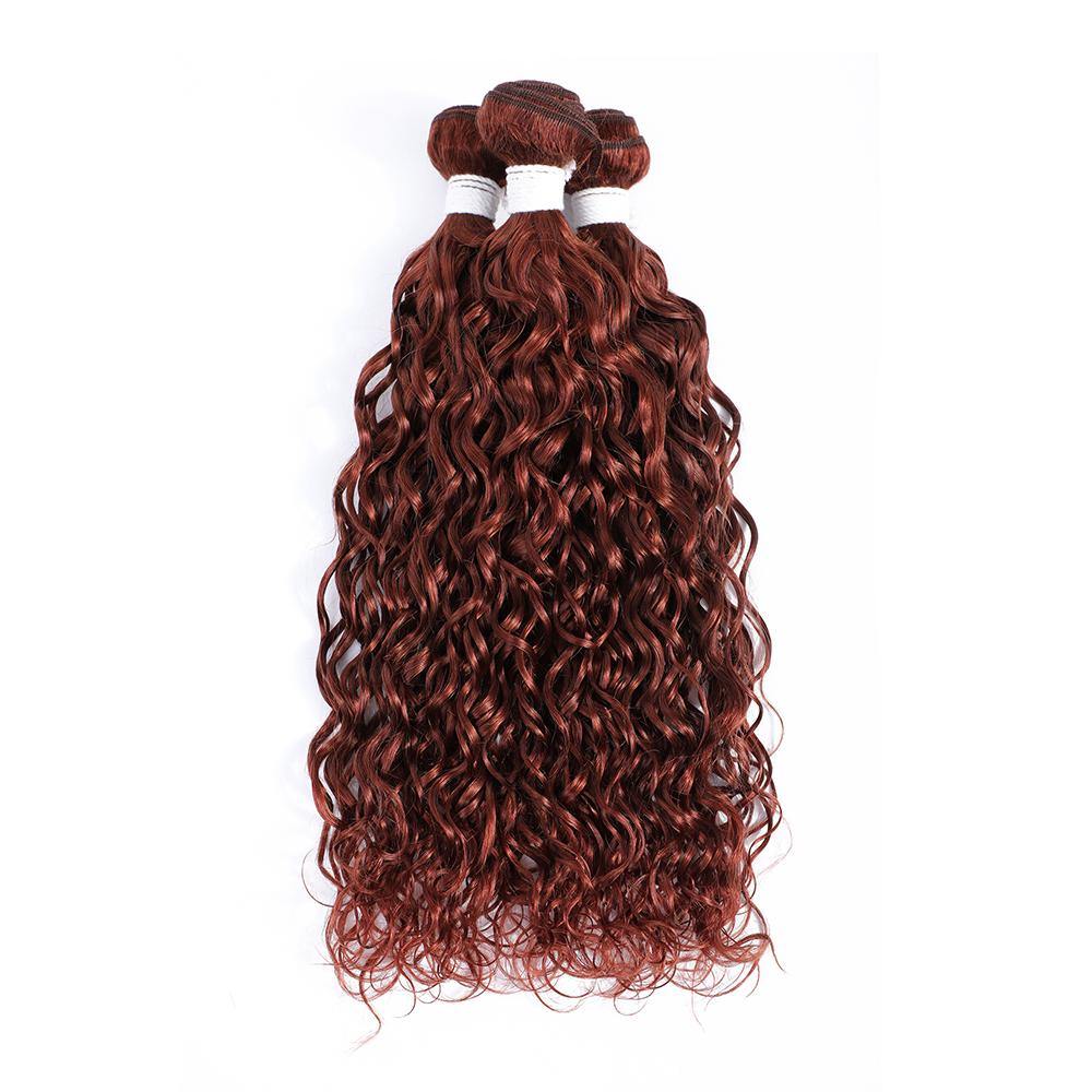 Kemy Hair Auburn Red 3 Human Hair Bundles Water Wave (33#) - Kemy Hair