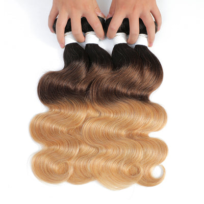 1B/4/27 Ombre Colored Body Wave Remy Human Hair Bundle