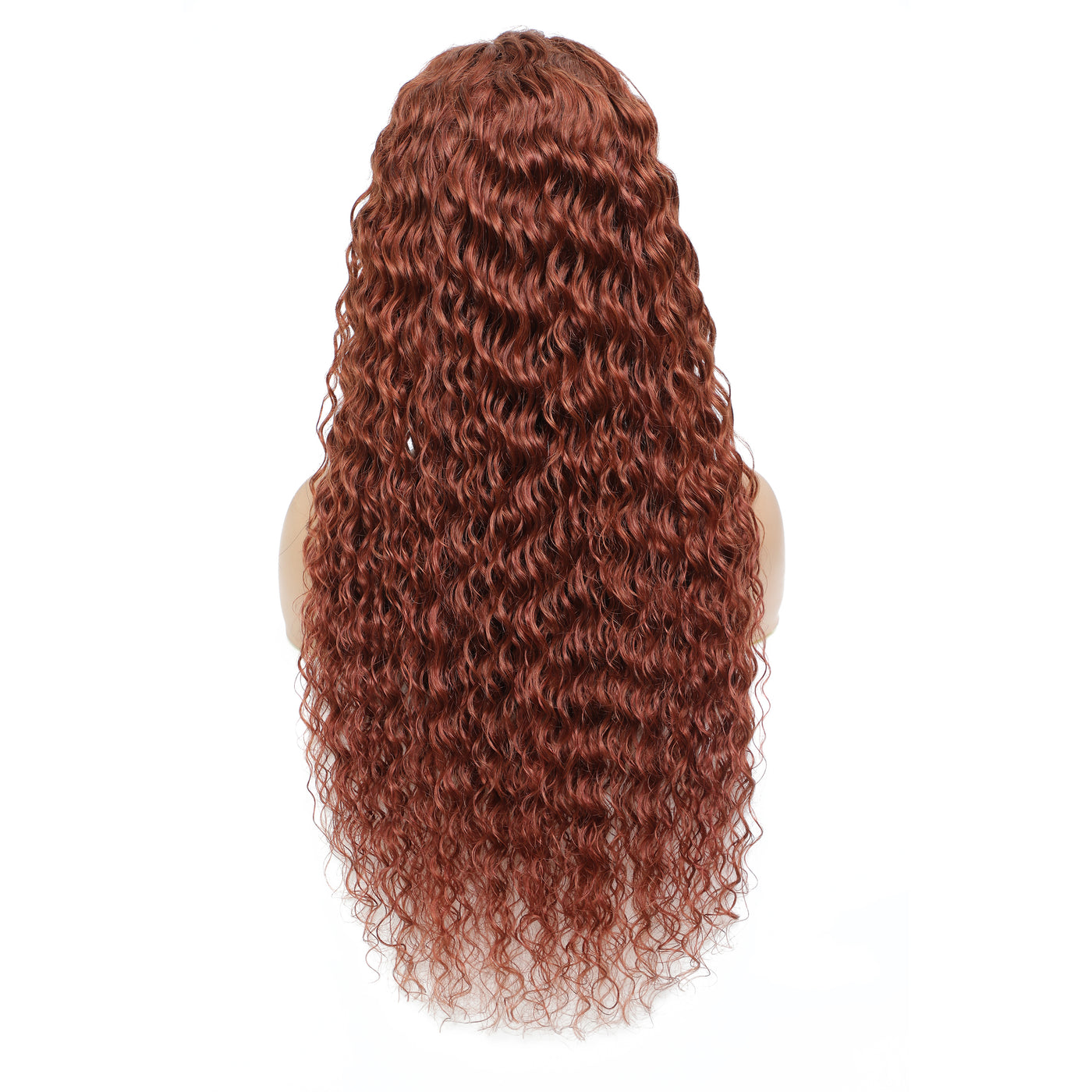 Auburn Brown Deep Wave Human Hair 4x4 Lace Closure Wig