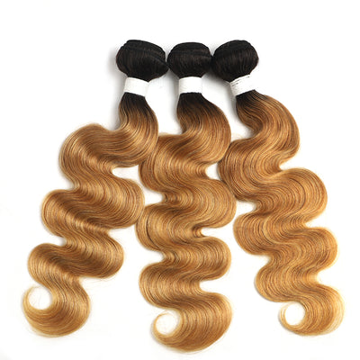 Ombre 27 Body Wave Three Human Hair Bundles 8''-26'' (4249214976070)