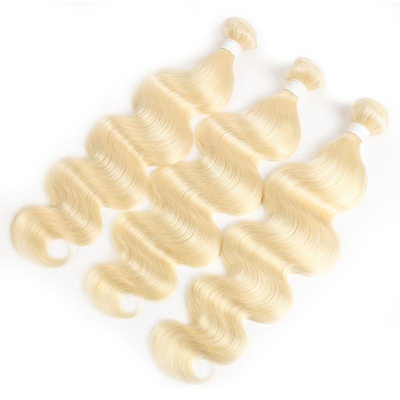 613 Blond Body Wave Remy 3 Human Hair Bundles 8''-26'' (3578641907812)