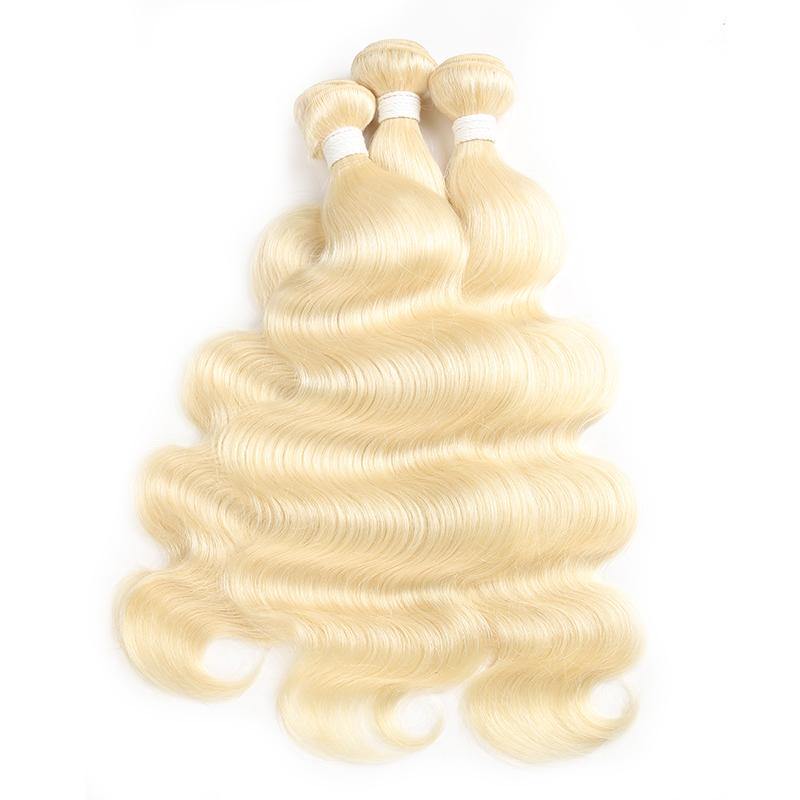 613 Blond Body Wave Remy 3 Human Hair Bundles 8''-26'' (3578641907812)