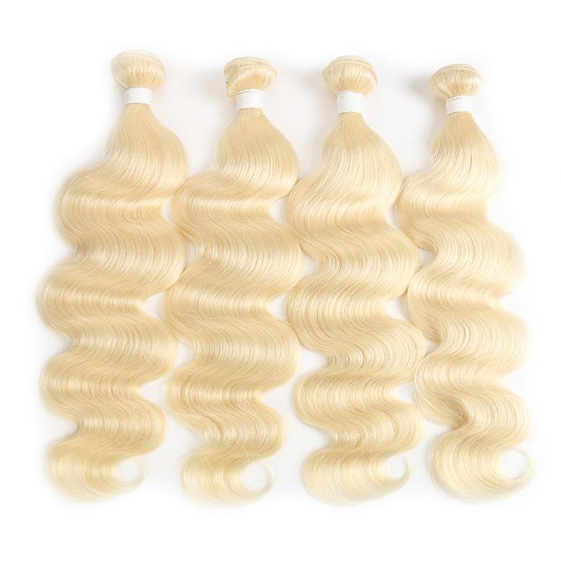 613 Blond Body Wave Remy 4 Human Hair Bundles 8''-26'' (3578650787940)