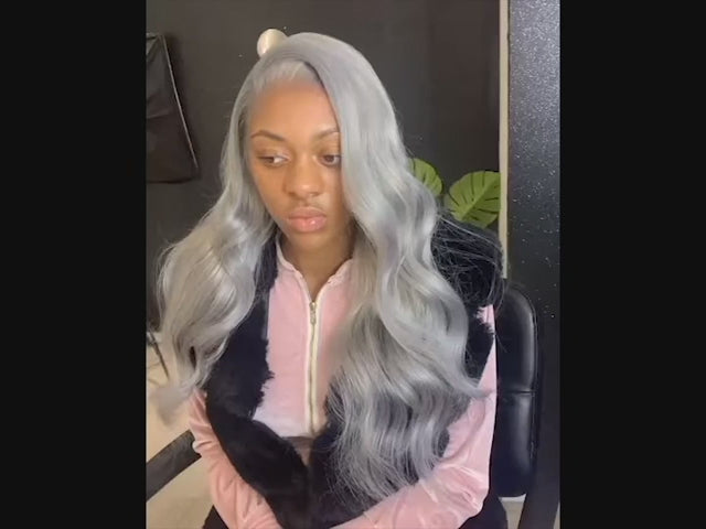 Grey Body Wave Silver Gray Remy 100% Human Hair Bundle