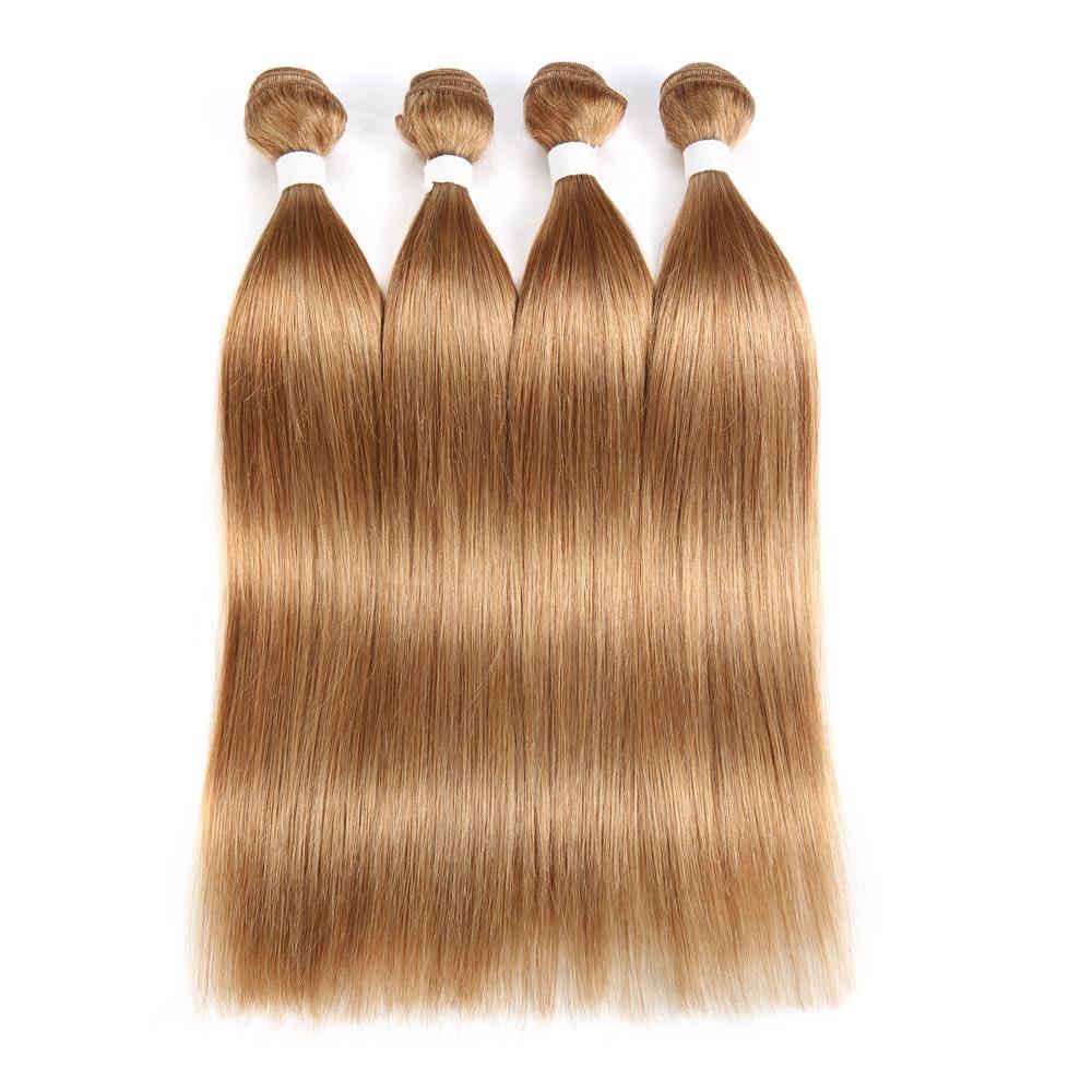 Kemy Hair Honey Blonde Straight Four Human Hair Bundles