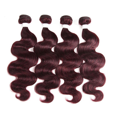 Colored 100% Human Hair Weave Straight Hair Bundle 8-26 inch (99J) (2909092151396)