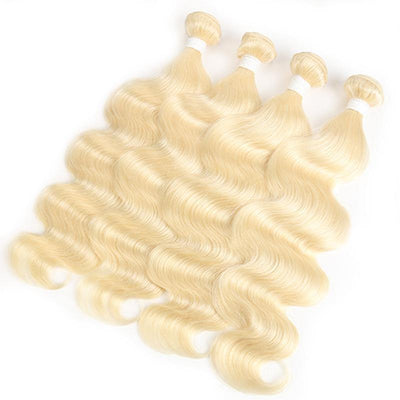 613 Blond Body Wave Remy 4 Human Hair Bundles 8''-26'' (3578650787940)