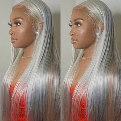 Kemy Hair Silver Gray Remy Straight Human Hair Bundle 10''-26'' 1PC