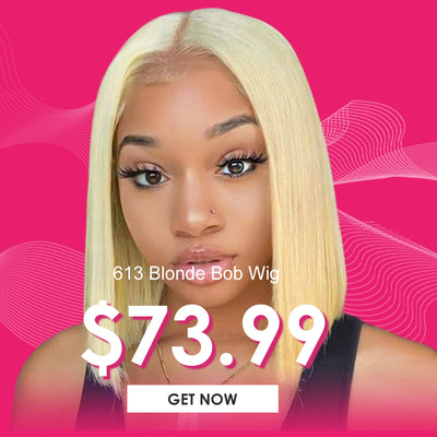 Flash Sale $73.99 Get A 10inch 613 Blonde Bob Human Hair Wig