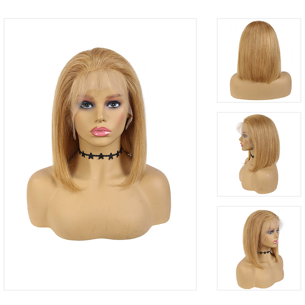 Kemy Hair Custom Honey Blonde Bob 13X4 Lace Front wigs 8''-14'' (  27 )