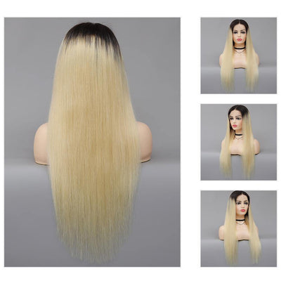 Kemy Hair Custom Ombre 613 Blond Human Hair Lace Front wigs 16''-28'' (4478608408646)