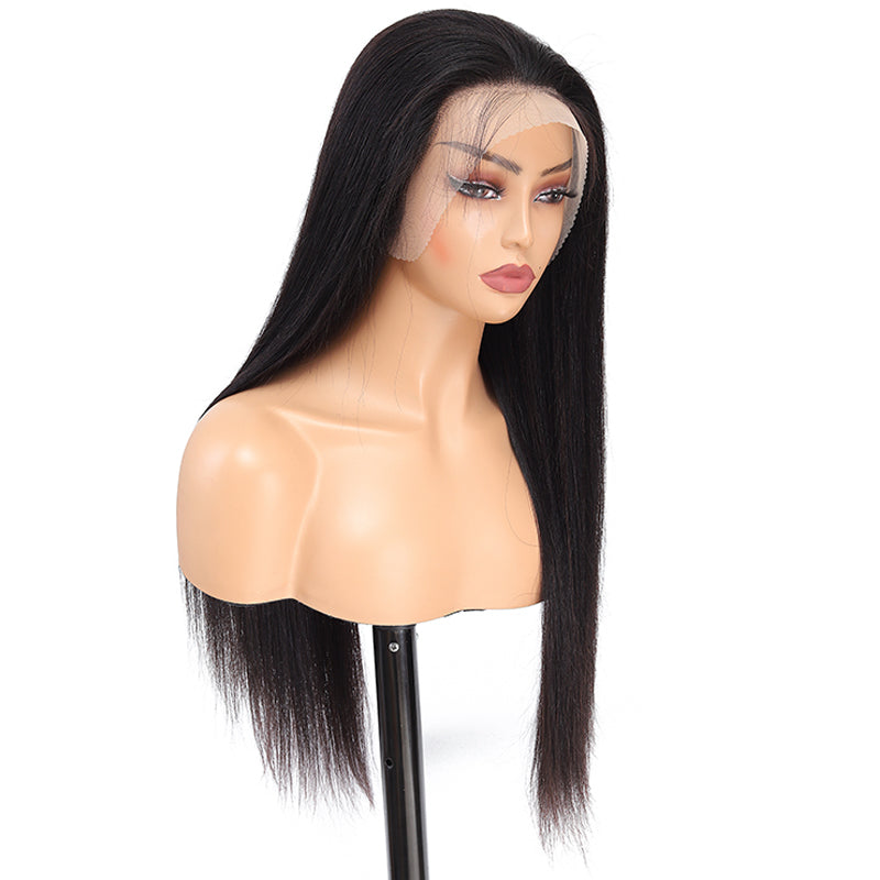 30 Inches Natural Color Straight 13X4 Lace Front Human Hair Wigs