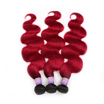 Ombre BURG Body Wave Three Human Hair Bundles 8''-26'' (3578773733476)