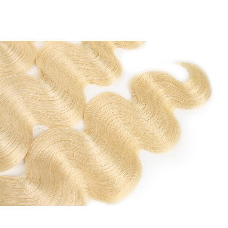 613 Blond Body Wave Remy 4 Human Hair Bundles 8''-26'' (3578650787940)