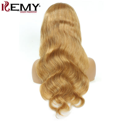 Body Wave Honey Blonde 13X6 Human Hair Lace Frontal Wig