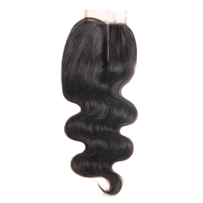 Nature Body Wave Remy Human Hair 4×4 Free/Middle Part Lace Closure(8''-20'') (4449470316614)