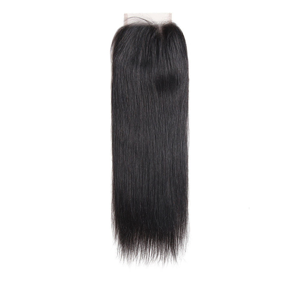 Straight Nature Human Hair 4×4 Free/Middle Part Lace Closure(8''-20'') (4449464090694)