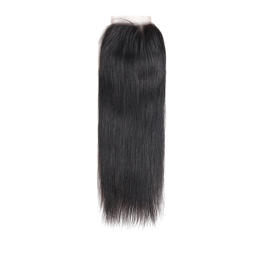 Straight Nature Human Hair 4×4 Free/Middle Part Lace Closure(8''-20'') (4449464090694)