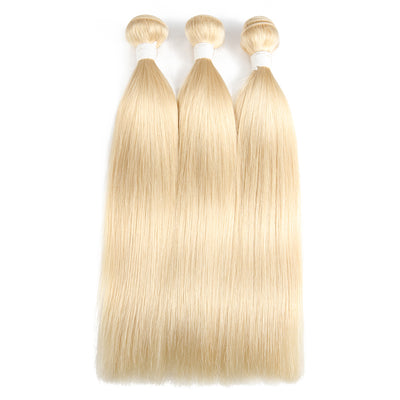 Straight 613 Blond Remy 3 Human Hair Bundles 8''-26'' (3578288013412)