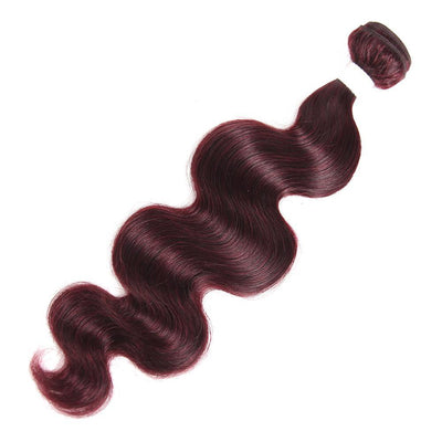 Colored 100% Human Hair Weave Body Hair Bundle 8-26 inch (99J) (2612268073060)