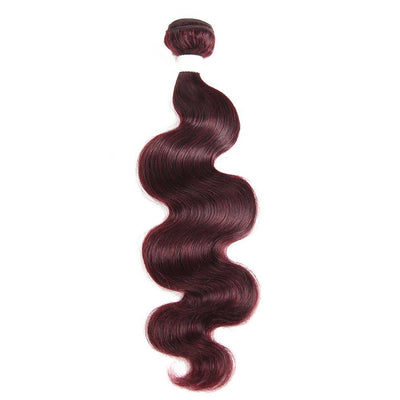 Kemy Hair 99J burgundy Red Body Wave One Remy Human Hair Bundle