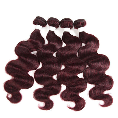 Colored 100% Human Hair Weave Straight Hair Bundle 8-26 inch (99J) (2909092151396)